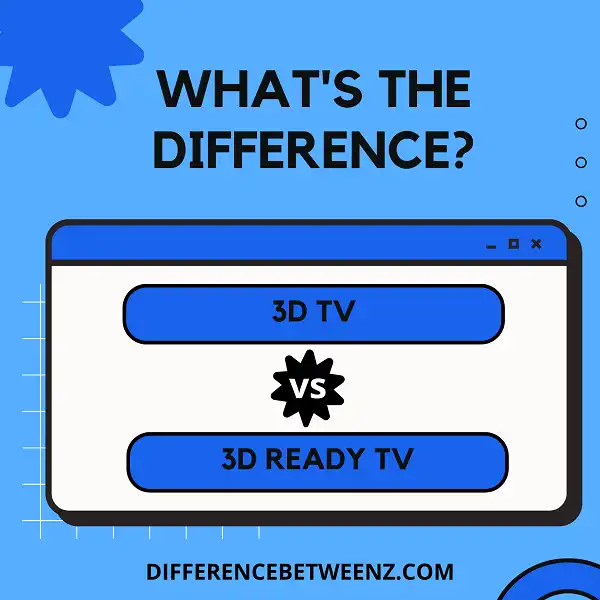 Difference between 3D TV and 3D Ready TV