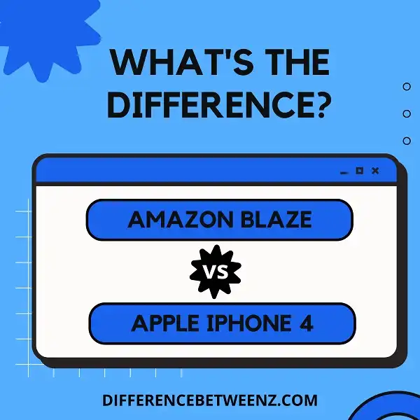 Difference between Amazon Blaze and Apple iPhone 4