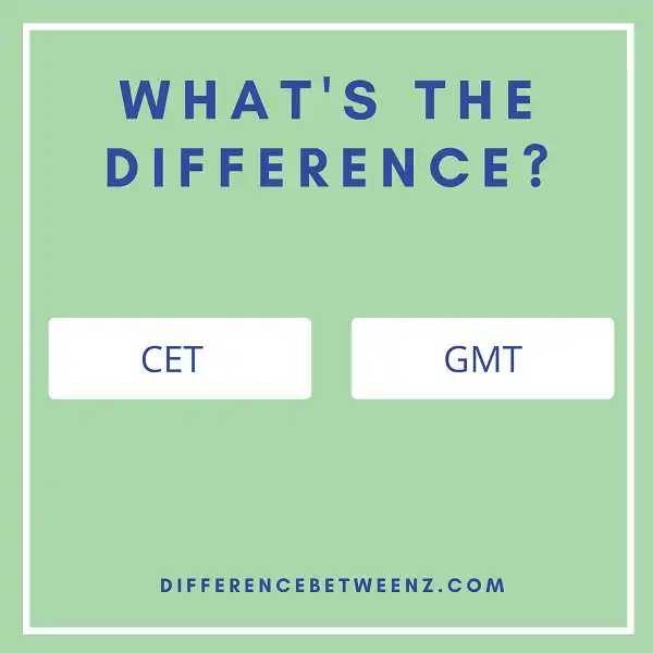 Difference between CET and GMT