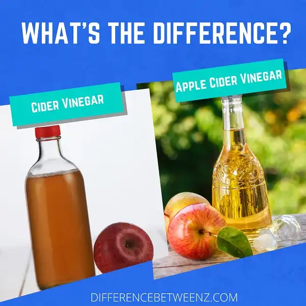 Difference between Cider Vinegar and Apple Cider Vinegar