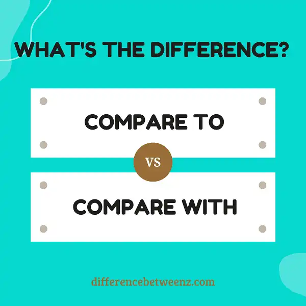 Difference between Compare To and Compare With