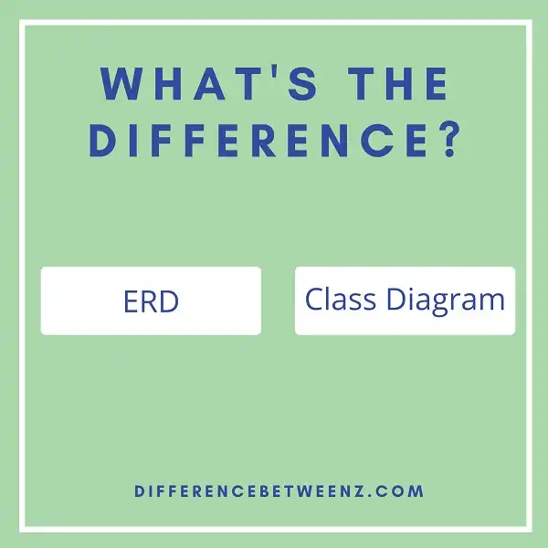 Difference between ERD and Class Diagram