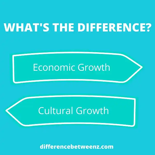 Difference between Economic Growth and Cultural Growth