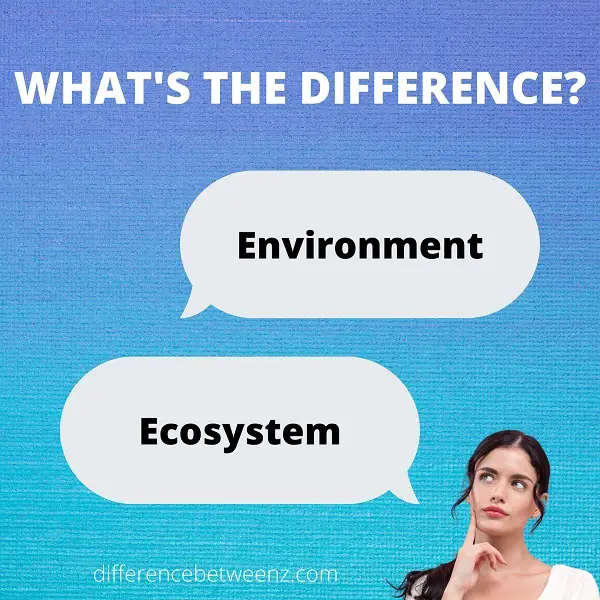 Difference between Environment and Ecosystem
