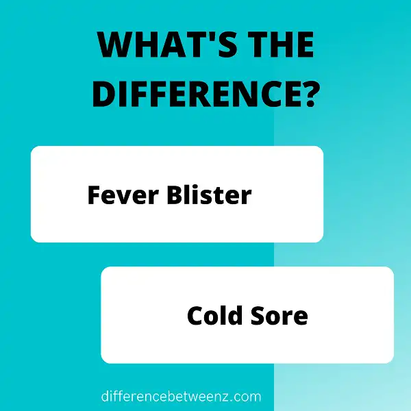 Difference between Fever Blister and Cold Sore