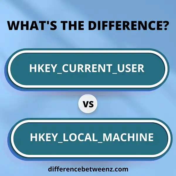 Difference between HKEY_CURRENT_USER and HKEY_LOCAL_MACHINE