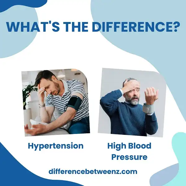 Difference between Hypertension and High Blood Pressure