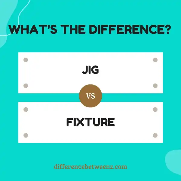 Difference between Jig and Fixture