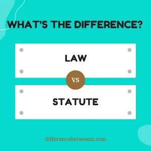 Difference between Law and Statute