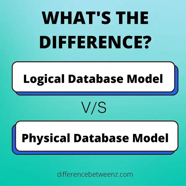 Difference between Logical and Physical Database Model