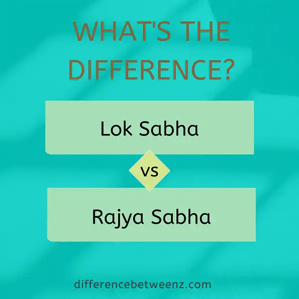 Difference between Lok Sabha and Rajya Sabha