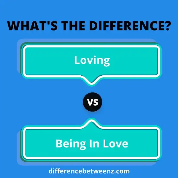 Difference between Loving and Being In Love