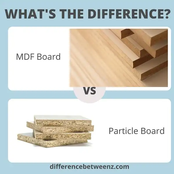Difference between MDF and Particle Boards