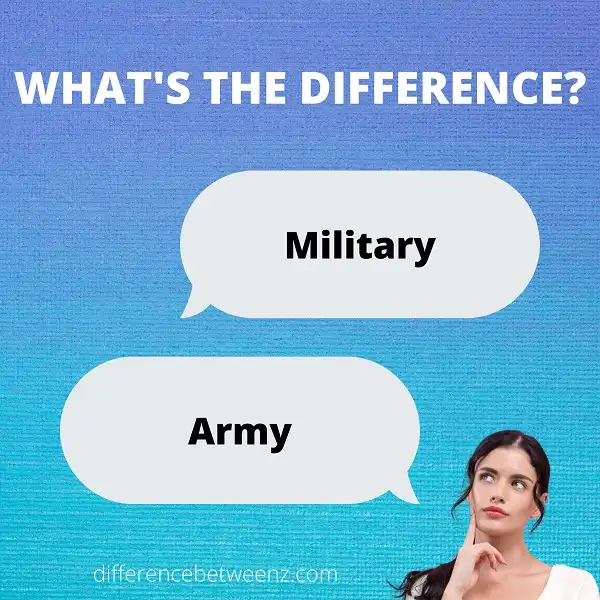 Difference between Military and Army