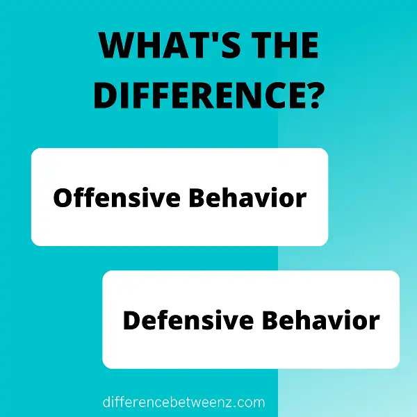 Difference between Offensive and Defensive Behavior