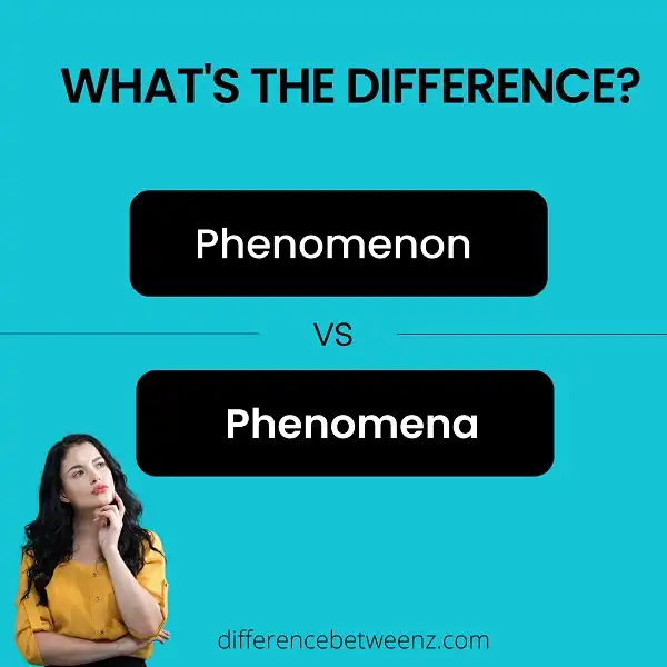 Difference between Phenomenon and Phenomena