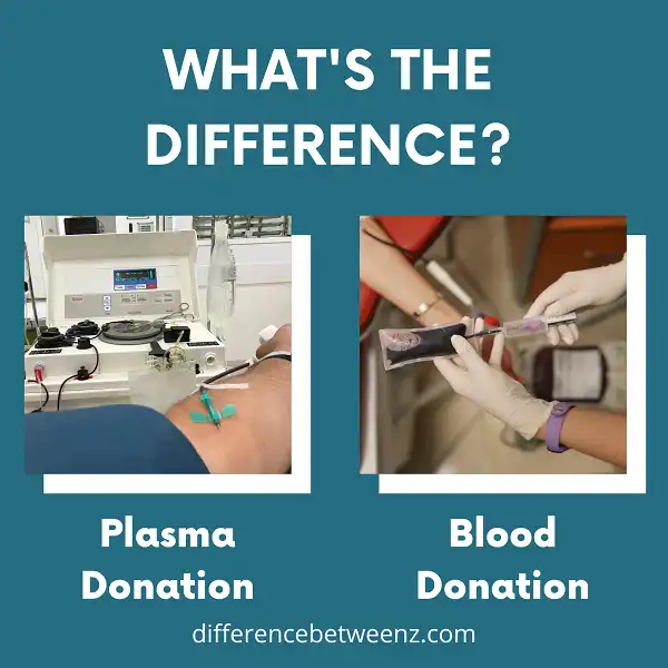 Difference between Plasma Donation and Blood Donation