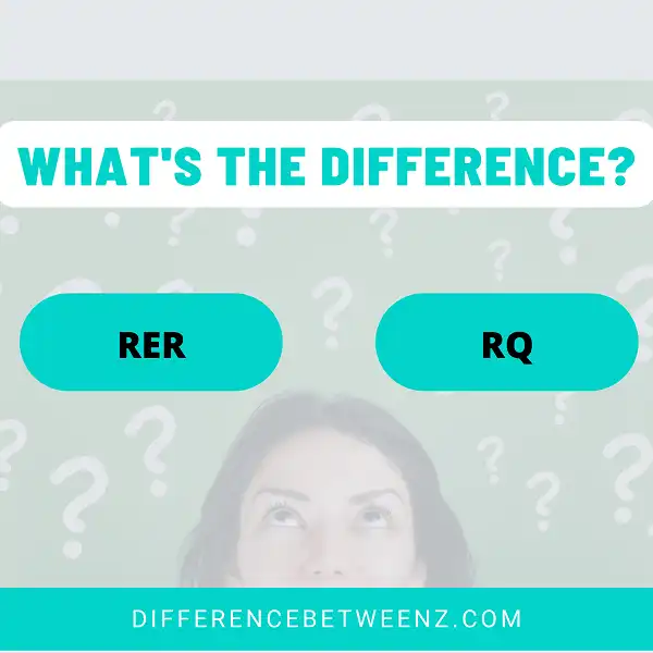 Difference between RER and RQ