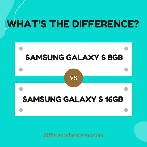 Difference between Samsung Galaxy S 8GB and 16GB