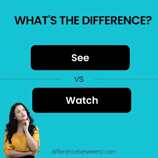 Difference between See and Watch
