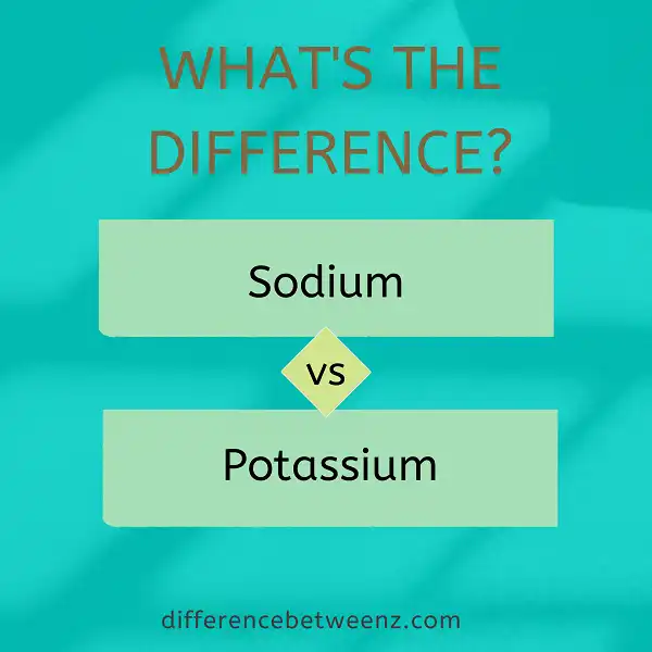 Difference between Sodium and Potassium