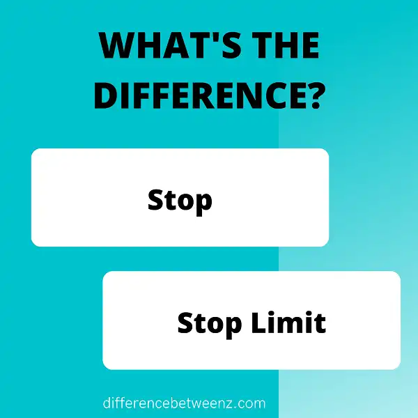 Difference between Stop and Stop Limit