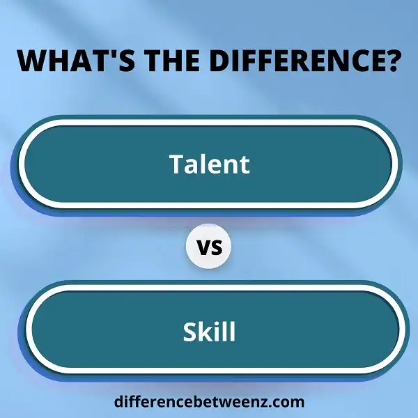 Difference between Talent and Skill Difference Betweenz