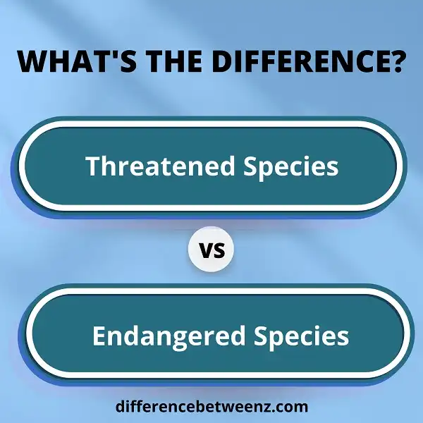Difference between Threatened and Endangered Species