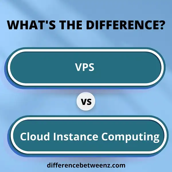 Difference between VPS and Cloud Instance Computing