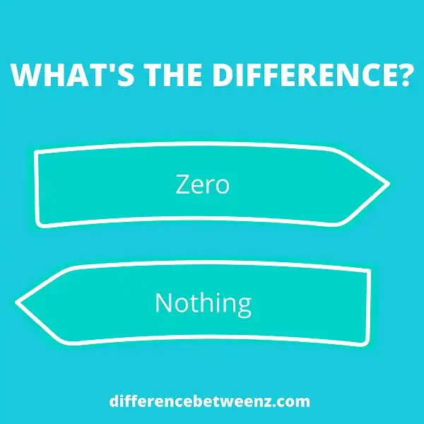 Difference between Zero and Nothing