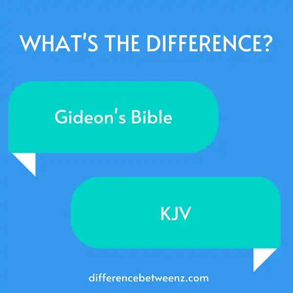 Difference Between Gideon's Bible and the KJV