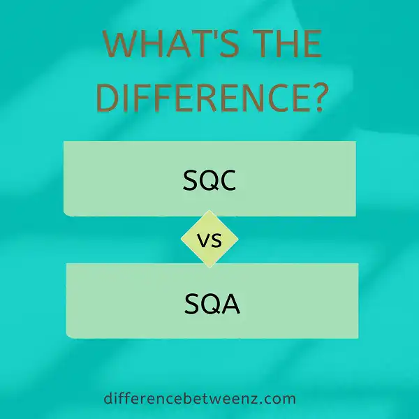 Difference Between SQA and SQC