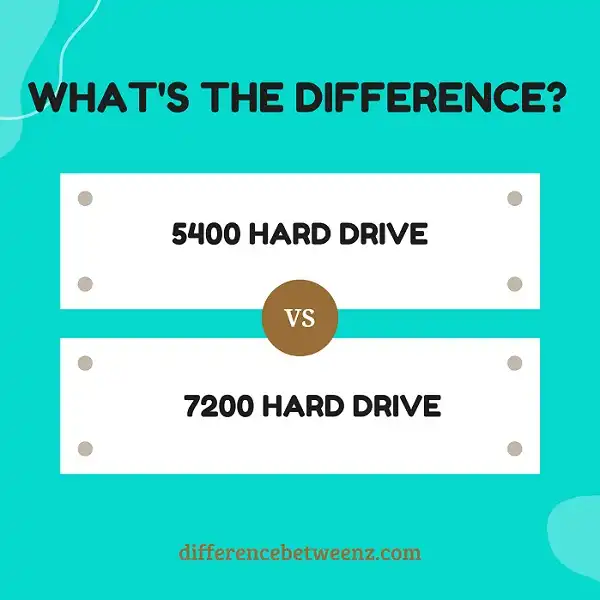 Difference between 5400 and 7200 Hard Drives