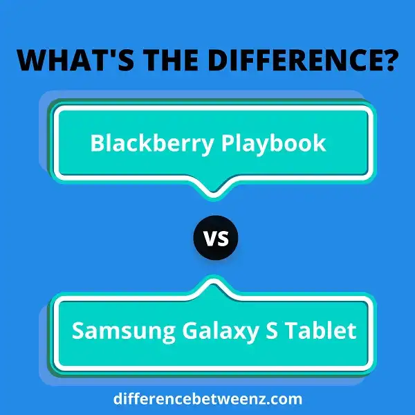 Difference between Blackberry Playbook and Samsung Galaxy S Tablet