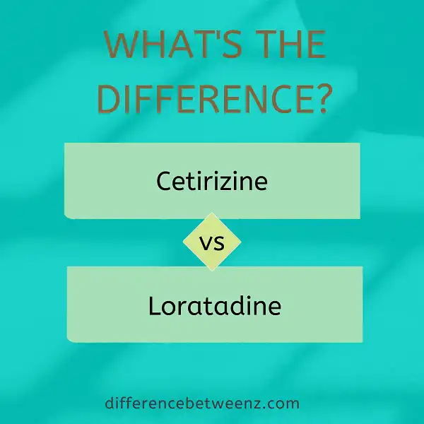 Difference between Cetirizine and Loratadine