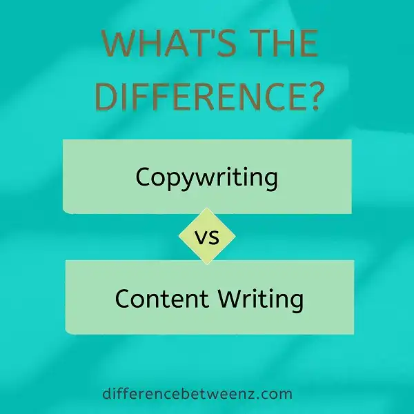 Difference between Copywriting and Content Writing