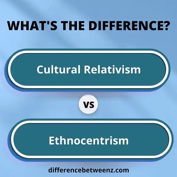 Difference between Cultural Relativism and Ethnocentrism