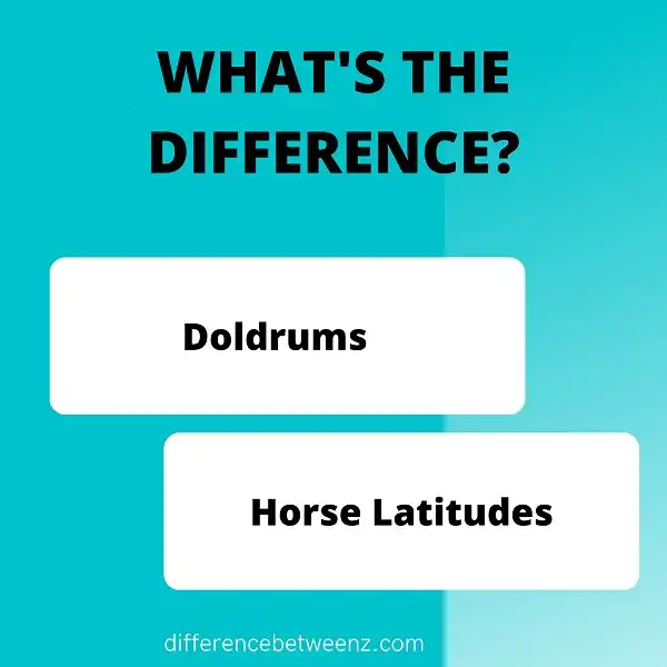 Difference between Doldrums and Horse Latitudes