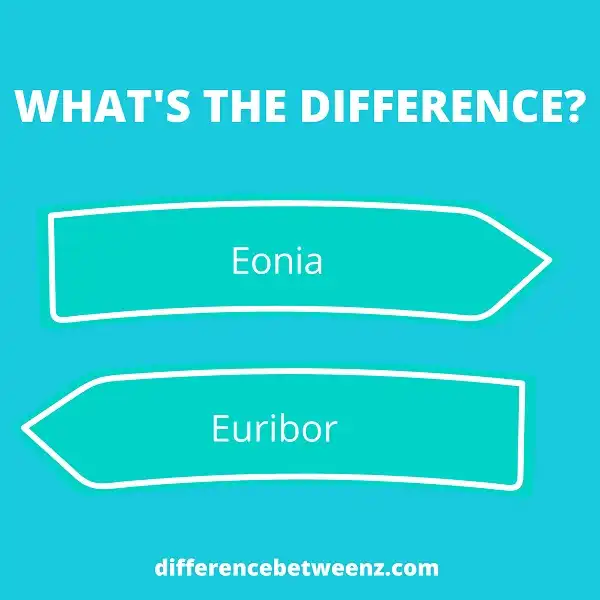 Difference between Eonia and Euribor