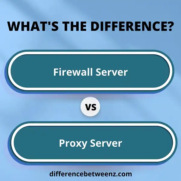 Difference between Firewall and Proxy Server