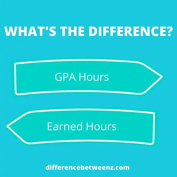 Difference between GPA Hours and Earned Hours