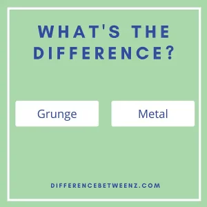Difference between Grunge and Metal
