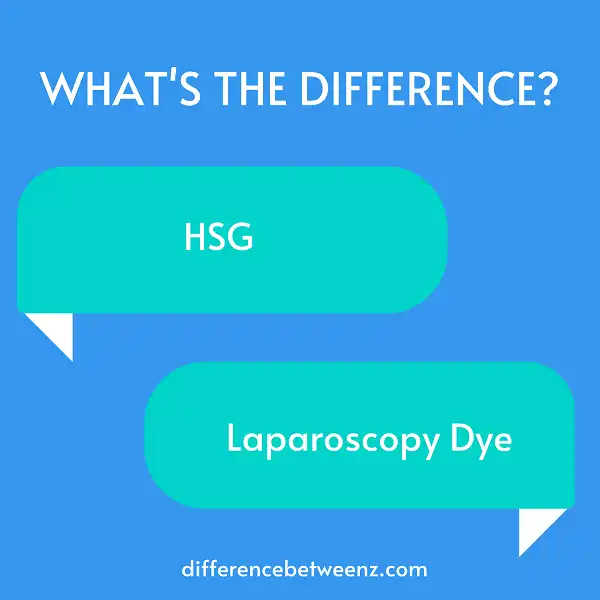 Difference between HSG and Laparoscopy Dye