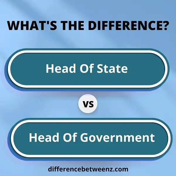 Difference between Head Of State and Head Of Government