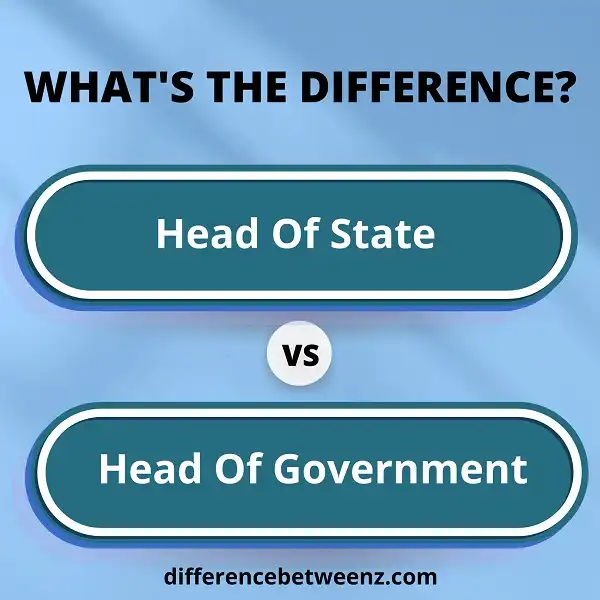 Head Of State Vs Head Of Government