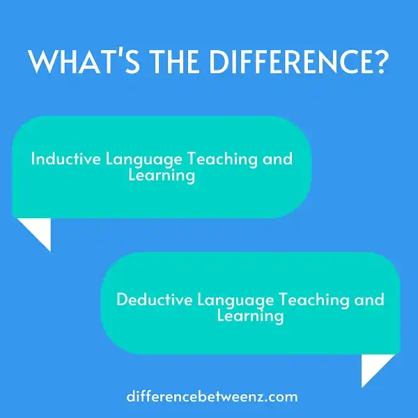 Difference between Inductive and Deductive Language Teaching and Learning
