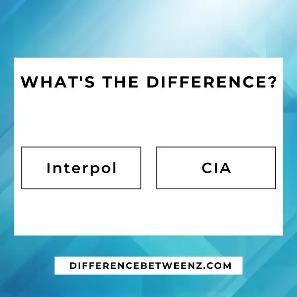 Difference between Interpol and CIA