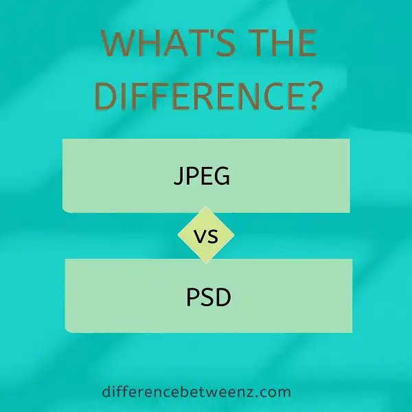 Difference between JPEG and PSD