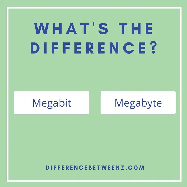Difference between Megabit and Megabyte