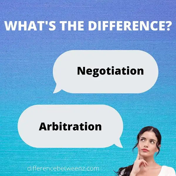 Difference between Negotiation and Arbitration